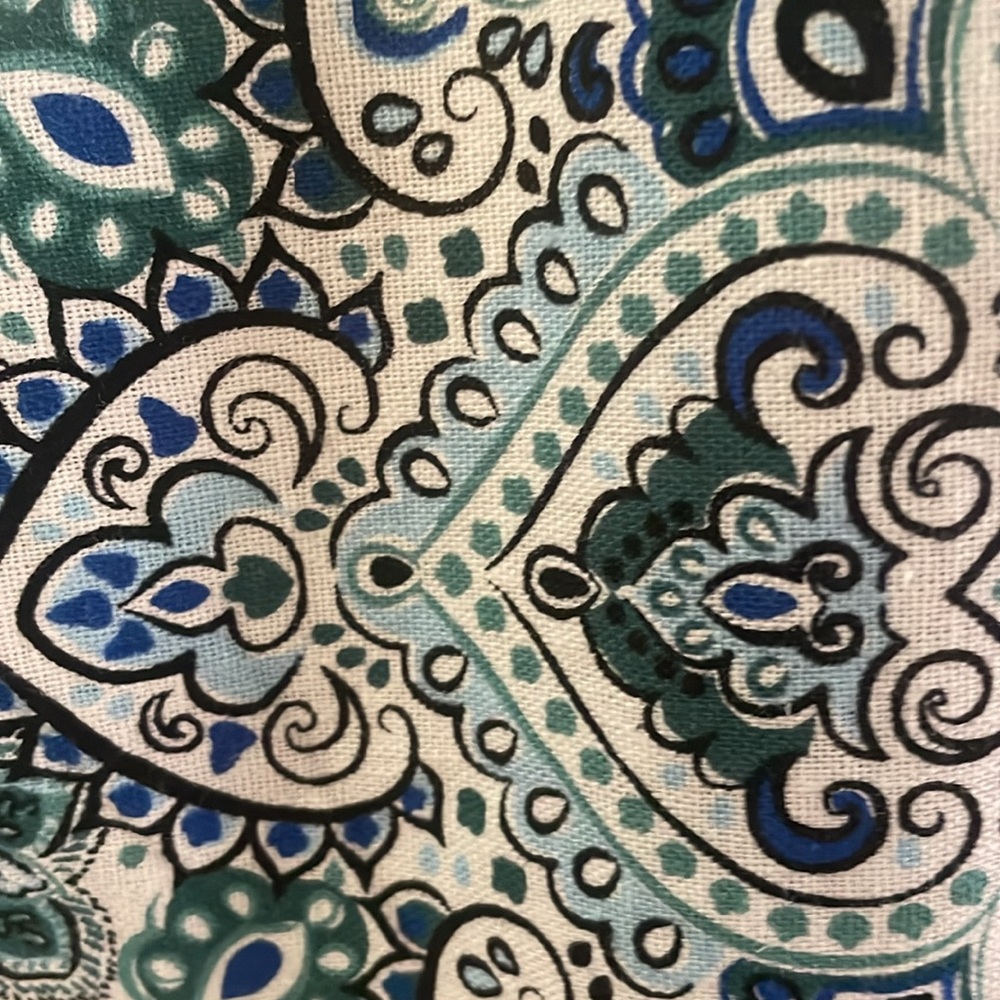 NEW RACHEL ZOE Linen Blend Paisley Printed Bootcut pull on trouser Pants - Picture 12 of 13